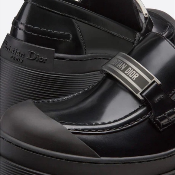 Authentic Christian Dior Code Black Leather Loafer Size 38 - Picture 11 of 14